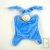 Doudou souriant bleu en coton bio
