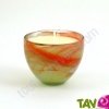 Bougie parfum�e orange douce 100% bio + verre recycl�