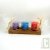 Bougies votives + verre recycl�, lot de 3