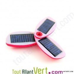 Chargeur solaire SOLIO Classic 3 panneaux Rose