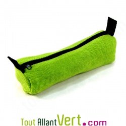 Trousse ronde en chanvre biologique, 21x7 cm