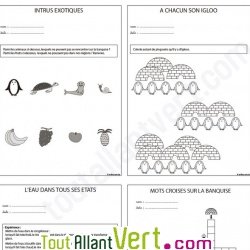 Fiches d\'activit�s pour la Maternelle 16 fiches sur le r�chauffement climatique