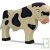 Taureau en bois debout 13,5cm