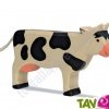 Vache en bois debout 11cm