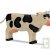 Vache en bois debout 11cm