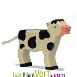 Veau en bois debout 9cm