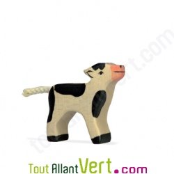 Petit veau en bois debout 6cm