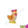 Poule en bois debout 7 cm