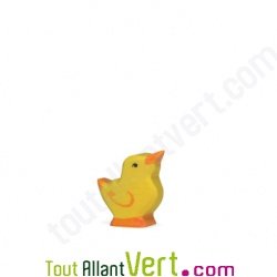 Poussin en bois qui regarde en haut 3,5 cm