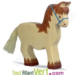 Cheval blanc de trait en bois 15,5 cm