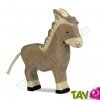 Ane gris en bois debout 13 cm