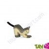 Petit chat en bois pr�t � bondir 3,3 cm