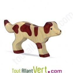 Chien Saint Bernard en bois debout 7,5 cm