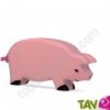 Cochon rose en bois 6,5 cm
