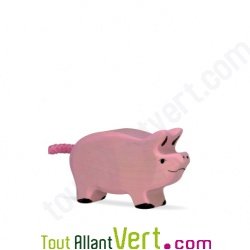 Porcelet rose en bois 4 cm
