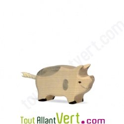 Petit cochon en bois tachet� 4 cm