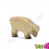 Mouton blanc en bois qui broute 7 cm