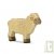 Mouton blanc en bois debout 8,5 cm