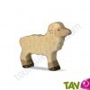 Agneau blanc en bois debout 6,5 cm