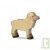 Agneau blanc en bois debout 6,5 cm