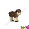 Agneau marron fonc� en bois debout 5,5 cm