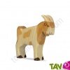 Bouc en bois debout avec 2 petites cornes 9,5 cm
