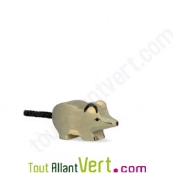 Souris grise en bois 3 cm
