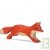 Renard roux en bois qui court 6,5x16 cm