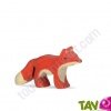 Renard roux petit en bois debout 4,5x11 cm