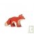 Renard roux petit en bois debout 4,5x11 cm