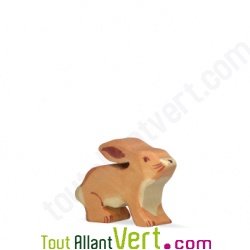Lapin en bois pr�t � bondir 4x5,5 cm