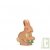 Lapin et sa carotte en bois 7x6 cm