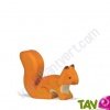 Ecureuil orange en bois debout 5,5 cm