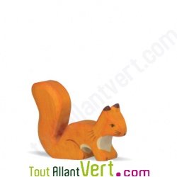 Ecureuil orange en bois debout 5,5 cm
