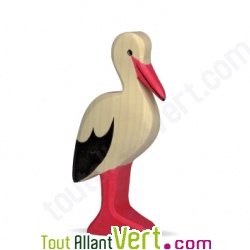 Cigogne en bois debout 11,5 cm