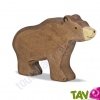 Ours brun en bois debout 10 cm
