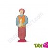 Figurine fermier et son oie en bois debout 15 cm