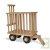 Remorque � animaux en bois 28x37 cm