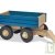 Remorque bleue en bois 13x27,7 cm