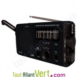 Radio ETON � alimentation propre AM/FM/ondes courtes multifonctions FR350 Noir