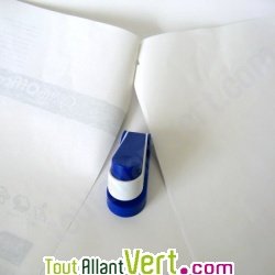 Agrafeuse sans agrafes bleue en bioplastique