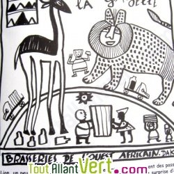 Le lion au s�n�gal : histoire � colorier sur cahier recycl�