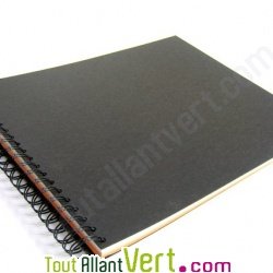Carnet de dessin Pastel tri-colore 175g 28x34cm Noir