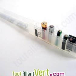 Boitier de rangement pour piles et cartes m�moire extra-large