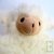 Agneau touffu marionnette 100% laine 27cm