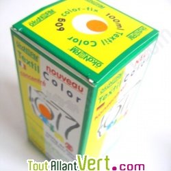 Teinture �cologique pour textiles coloration Jaune Soleil + r�actif �ko-Tex