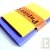 Enveloppes recycl�es rustiques bleues + cartes jaunes x20