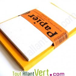 Enveloppes recycl�es rustiques jaune +cartes blanches x20