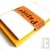 Enveloppes recycl�es rustiques jaune +cartes blanches x20