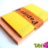 Enveloppes recycl�es rustiques brunes + cartes jaunes x20